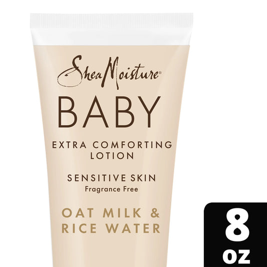 Baby Lotion Oat Milk & Rice Water for Sensitive Skin with Shea Butter and Sunflower Seed Oil 8 Oz