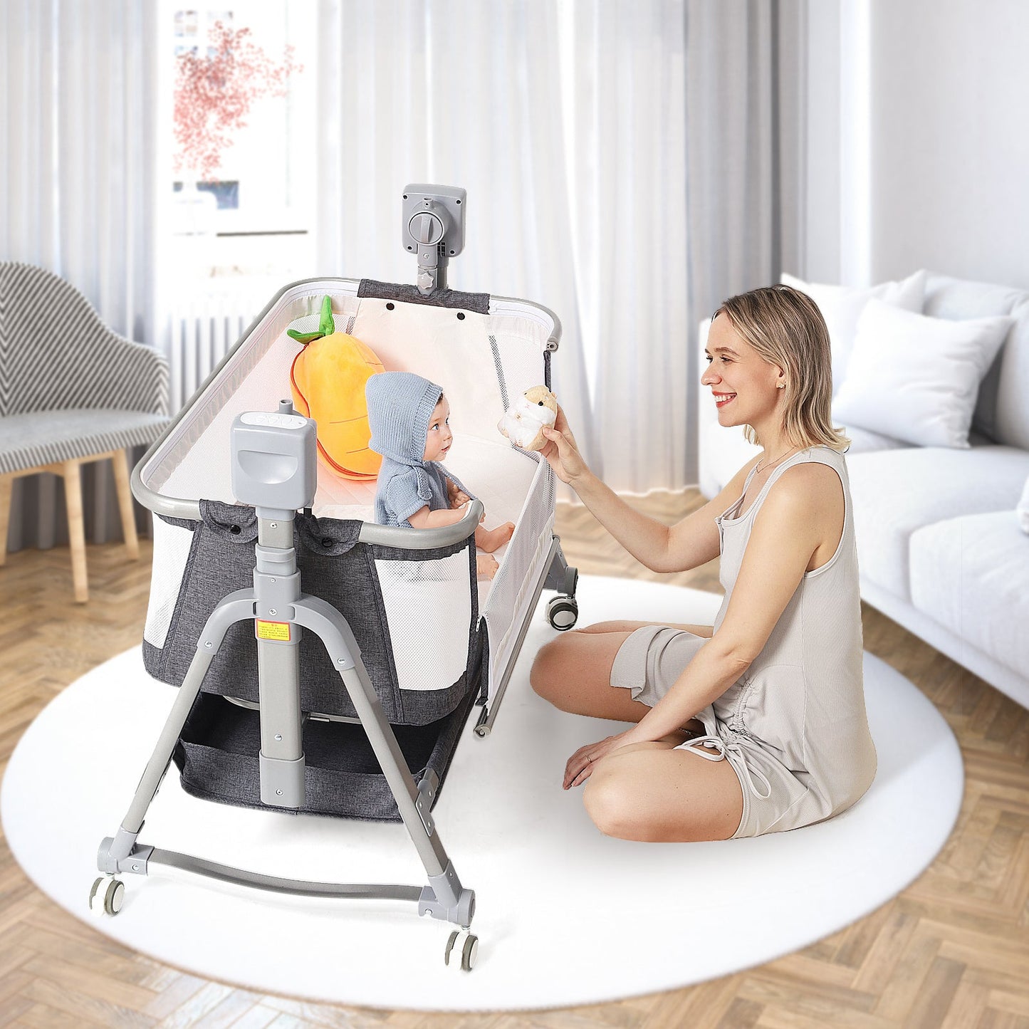 Multi-functional Electric Rocking Bassinet