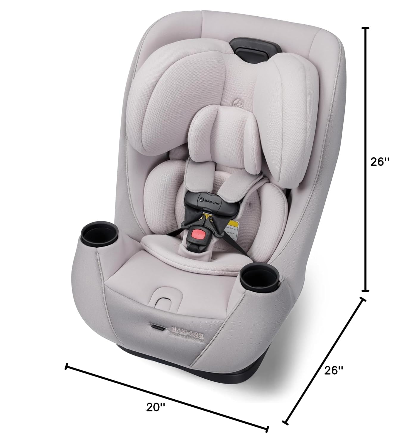 Pria Max 3-In-1 Convertible Car Seat, Infant to Toddler Car Seat, Clipquick Magnetic Chest Clip, Quick-Install Latch, Machine-Washable Cover, 5-100 Lbs, Oyster Shell