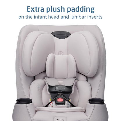 Pria Max 3-In-1 Convertible Car Seat, Infant to Toddler Car Seat, Clipquick Magnetic Chest Clip, Quick-Install Latch, Machine-Washable Cover, 5-100 Lbs, Oyster Shell
