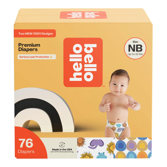 Premium Baby Diapers, Size Newborn, Multicolor, 76Ct (Select for More Options)